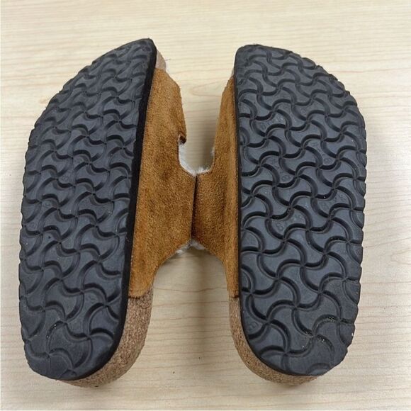 Birkenstock Arizona Big Buckle Shearling Sandals Brown Mink EU 40 9-9.5 - Picture 6 of 12